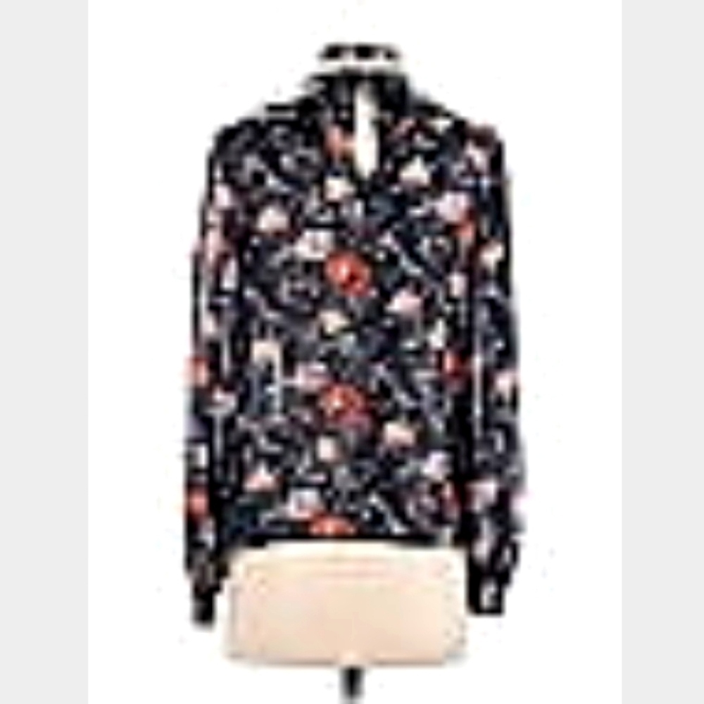 On Twelfth Black High Neck Floral Blouse - Picture 2 of 7
